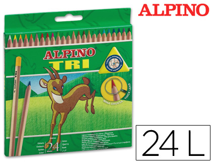 24 lápices de colores Alpino Tri